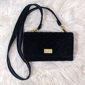 Black Velvet Star Quilted Crossbody